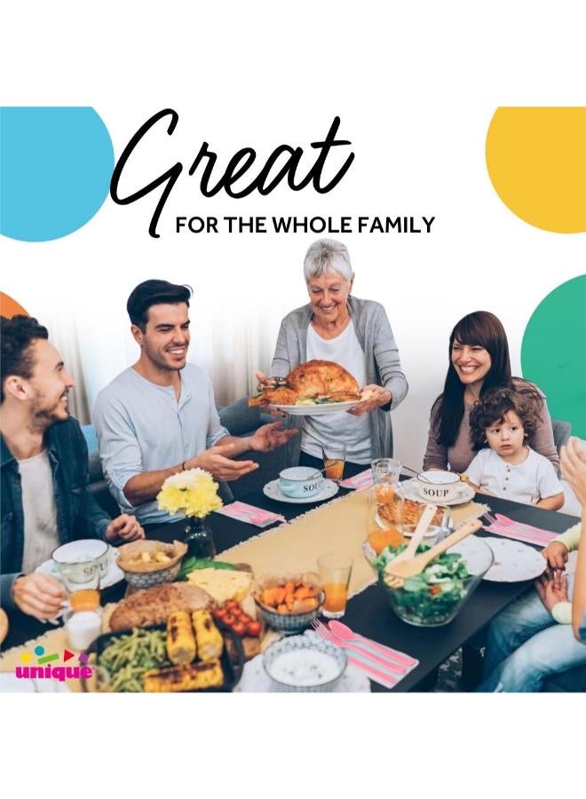 Unique 18 مجموعة أدوات مائدة متنوعة باللون الوردي الجميل - Image 5